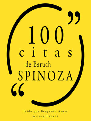 cover image of 100 citas de Baruch Spinoza